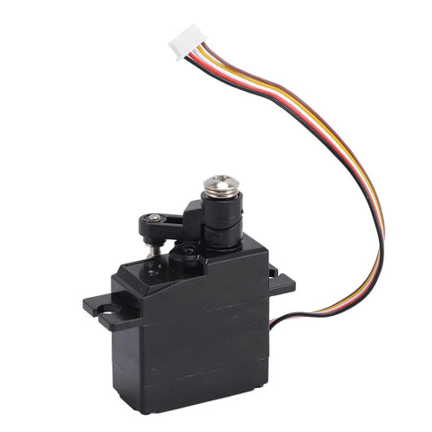 Premium Five Wire RC Servo Motor for 1/18 Scale Rigs in black with five wires for precise handling and setup.