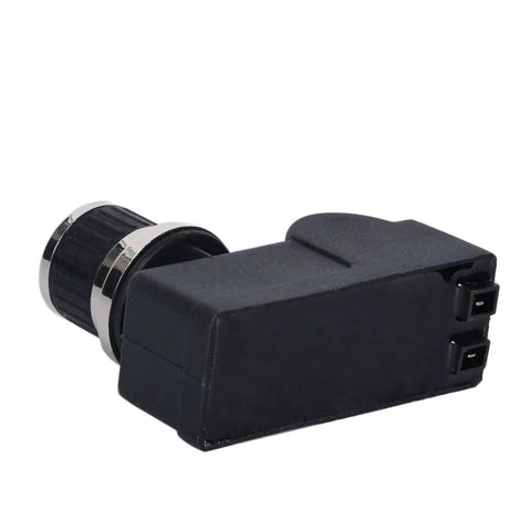 2 Outlet Push Button Chrome Coated Spark Generator Gas Grill Igniter for Char Broil, side view showing black body and chrome accents
