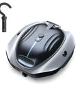 Automatic Cordless Pool Vacuum With Beast Mode Suction And Smart Navigation For Above Ground Flat Pools Up To 850 Sq Ft, sleek silver design.