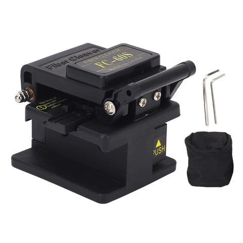 Fiber Optic Cleaver With Auto Return 0.5 Degree Cleave Angle 16 Precision Cutting Points 3 In 1 Splicing Tool with hex keys and pouch