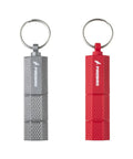 Twin Pack Cigar Punch Cutter Set in Gray and Red, Keychain Stainless Steel Punch Tool with 7mm and 10mm Blades