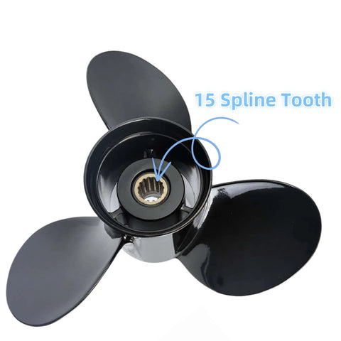 12 3/4 X 21 Pitch 3 Blade Aluminum Outboard Boat Propeller With Hub Kit 15 Spline Replacement For Mercury