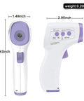 No Touch Infrared Thermometer For Adults And Kids With Fever Alert 2 In 1 Body Surface Mode No Touch Forehead And Surface Readings Instant Accurate Temperature For Baby And Family, 5.43-inch white and purple handheld