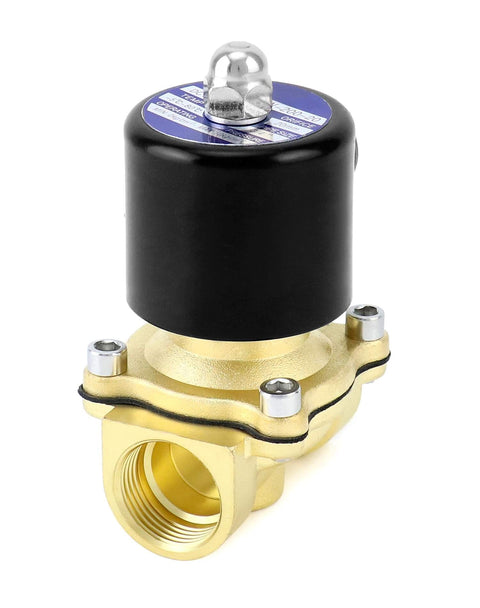 Three Quarters Inch Brass Solenoid Valve With Seals, 12V DC, Normally Closed, fast response, for fuel control and oil systems