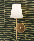 Killer Indigo Geometric Gold Metallic Wallpaper Featuring Slick Fibrous Texture For Top Notch Home Decor And Eco Friendly Vibes That Upgrade Your Space Instantly with stylish wall lamp.