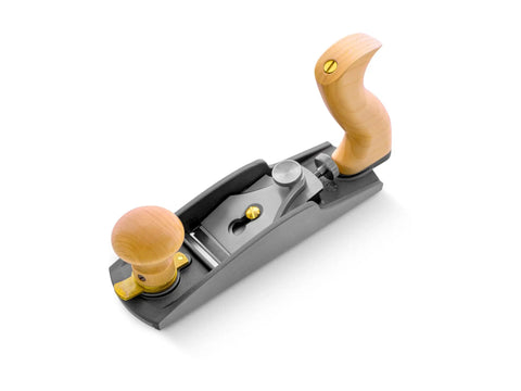 Low Angle Smoothing Plane Loaded With Extra Hhs Blades For Gnarly Figured Lumber, ergonomic design, smooth wooden handle.