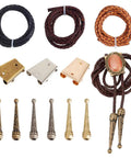 Must Have Bolo Tie Making Kit With 6 Alloy Cord Ends And 3 Iron Slide Clasps, replacement tips and slide clasps for DIY western neckties