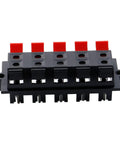 Straight Speaker Terminal Strip WP10-03B Push Release Clips 5Pcs For DIY Audio Upgrades, connector front view