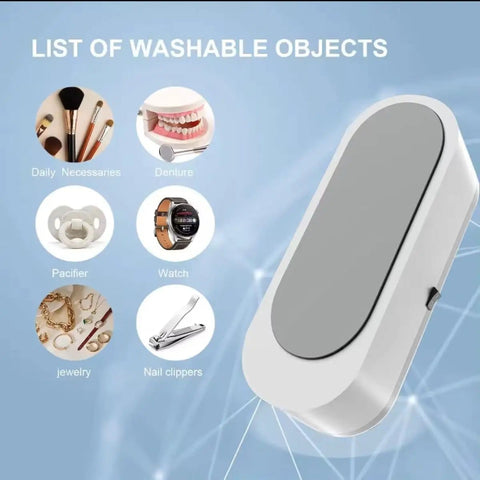 Pro Grade Ultrasonic Jewelry Cleaner For Rings Watches Eyeglasses Coins And Dentures With 47kHz High Frequency And 300ml Tank