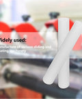 Three Pack 12 Inch Acetal Copolymer Rods For Non Marring Fixtures, Bushings And Spacers, White Solid Plastic Rod Stock, 1.57 Inch Diameter, Ideal DIY Gearhead Grade Material For Pro Projects. white acetal rods for sliding and rotating machinery