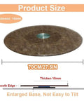 Rotating Lazy Susan Glass Turntable For Dining Tables With Aluminum Base 360 Degree Spin, 70cm size, 10mm thickness