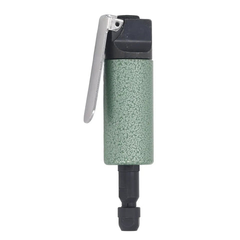 Heavy Duty Shop Workhorse 25000 Rpm Pneumatic Air Die Grinder with quarter inch hex chuck and lever switch side view.