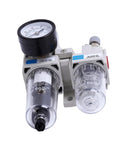 Two Unit Air Source Treatment FRL System With Oil Water Separator And Pressure Regulating Filter for AC2010 AC3010 AC4010 AC5010