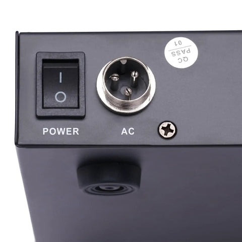 Back panel of 7 Channel Bluetooth Portable DJ Mixer With USB Recording MP3 Input XLR Phantom Power 48V Multi Channel Sound Mixer