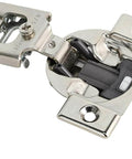 Soft-Close Compact BLUMOTION 38N Hinge for Face-Frame Cabinets, 105 Degree Opening, 5/8 Overlay with screws, front view