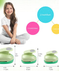 Circle Punch Set Of 3 Inches, 2 In, 1.5 In And 1 In For Crafting Scrapbooking Cards And DIY Albums shown with size chart