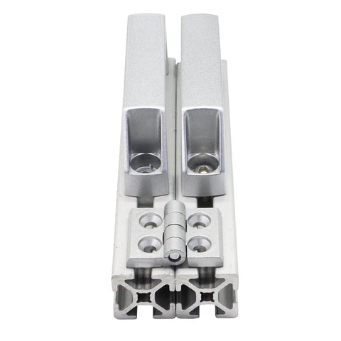 1010 Aluminum Profile Hinges And Door Handles Kit For 1 Inch By 1 Inch Extrusion showing hinges and handles
