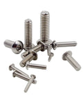 Top Shelf 304 Stainless Steel Button Head Hex Socket Cap Screws Assortment Kit With Two Hundred Thirty Five Pieces And Fourteen Sae Inch Threads For Garage Fixes With No Sweat, various sizes.