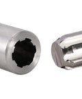 Close-up of Heavy Duty Stainless Steel Drive Shafts For Fms FCX10 K5 1 10 Scale RC Crawler, showcasing different ends.