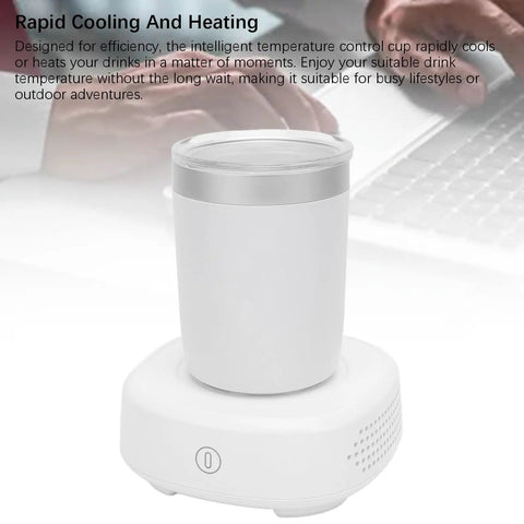 Smart Cooling Heating Mug Keeps Your Beverages Lit Or Properly Chilled On The Fly Auto Temp Control Stainless Steel Travel Cup game changer on charging base.