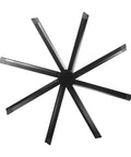 Top view of Monster 100 Inch Ceiling Fan No Light With Remote Control, Industrial Black High Airflow, 8 aluminum blades layout.