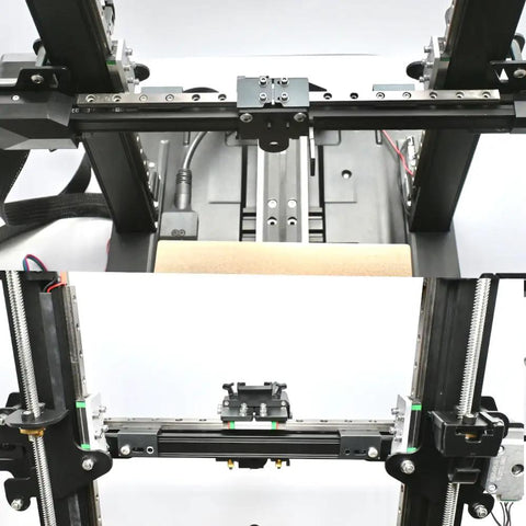 Installed Z Axis Linear Guide Upgrade Kit for Budget 3D Printers with MGN9 Rails, showing smoother motion and stable, precise prints.