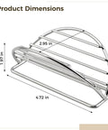 4 Piece Stainless Steel Taco Holder Stand Set With V Shaped Multi Layer Taco Rack For Soft And Hard Shell Tacos, product dimensions.