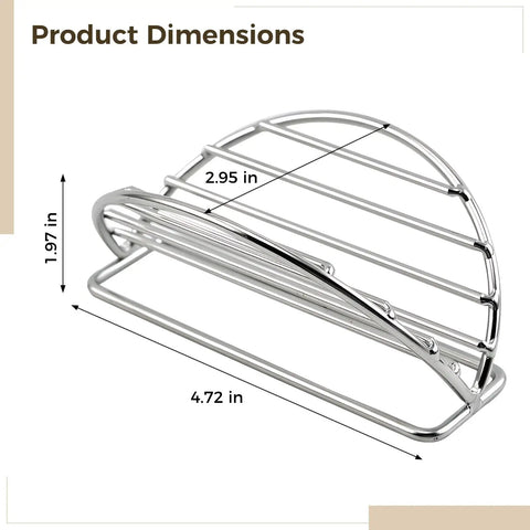 4 Piece Stainless Steel Taco Holder Stand Set With V Shaped Multi Layer Taco Rack For Soft And Hard Shell Tacos, product dimensions.