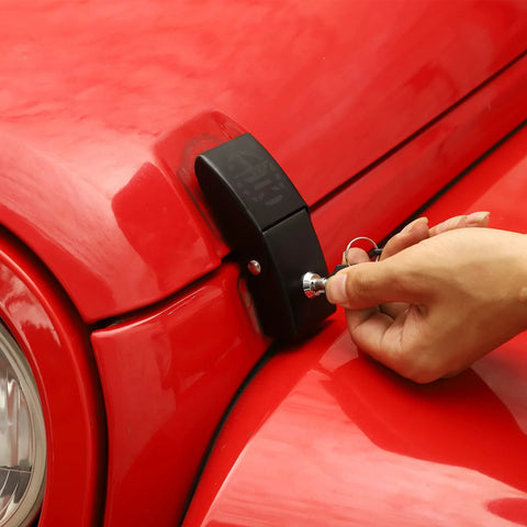Person locking Aluminum Hood Latch Locking Kit For Jeep Wrangler JK JL Gladiator JT 2007 Through 2023 Exterior Hood Catch System