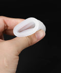 Pro Grade Food Grade Silicone Seal Kit For Soft Serve Ice Cream Makers 15 Piece O Rings And Gasket Set Compatible With YIKAFU YKF COOCO Machines Replacement Spare Parts close-up of white silicone gasket in hand