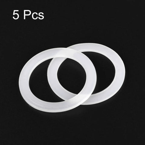 Two silicone gasket seals for 1 cup coffee pot replacement ring 38x50x2.2mm fits aluminum coffee maker no spill leak proof high temp