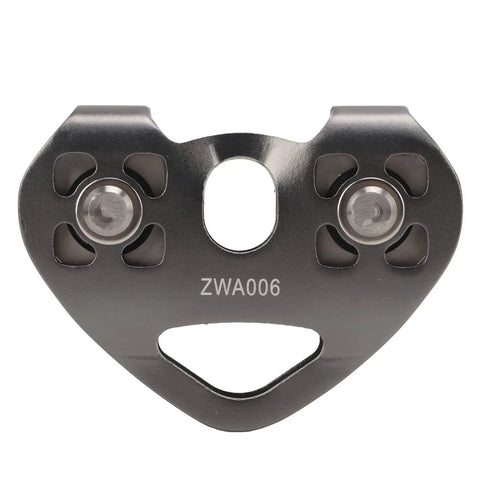 Front view of Zipline Pulley Trolley Rescue System With Dual Speed Pulleys 30kN 6700Lbs Heavy Duty Rigging for climbing.