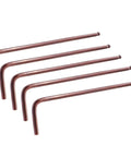 5-piece set of brown 10Pcs 3Mm Hex Key Wrench L Shaped Ball End Allen Wrench Extra Long Arm S2 Steel Repairing Tool Ideal For Home Garage Projects Automotive Maintenance And Tight Space Mechanical Repairs