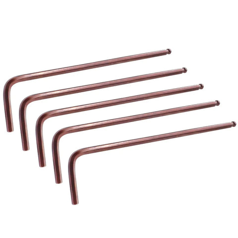 5-piece set of brown 10Pcs 3Mm Hex Key Wrench L Shaped Ball End Allen Wrench Extra Long Arm S2 Steel Repairing Tool Ideal For Home Garage Projects Automotive Maintenance And Tight Space Mechanical Repairs