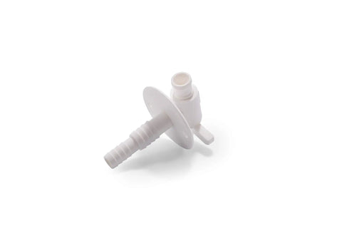 RV Water Tank Drain Valve With Flange, Durable Plastic Construction, Fits Three Quarter Inch Or One Half Inch Vinyl Tubing