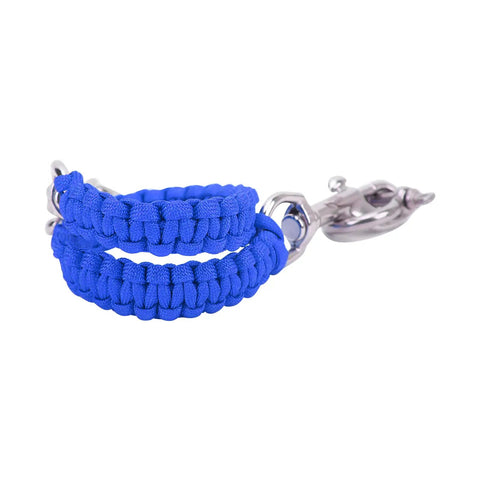Underwater Camera Lanyard With Retractable Stainless Steel Hook And 360 Degree Rotation, Royal Blue marine-grade rope.