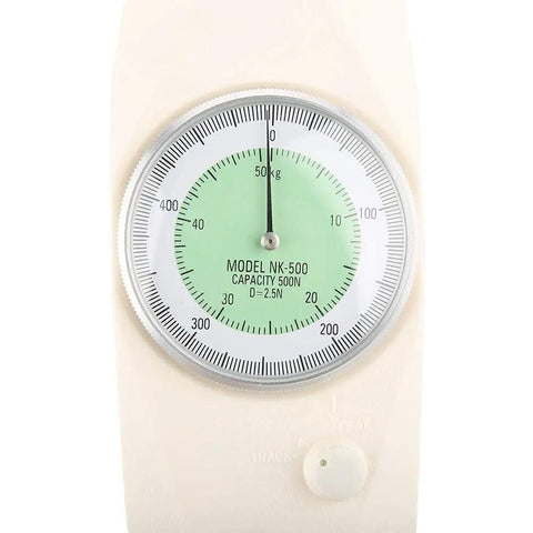 Analog 500N Push Pull Dynamometer Gauge For Precise Mechanical Force Testing In Electrical Automotive And Hardware Projects Meet A Workhorse Force Meter With Carrying Case For Easy Transport, front dial view