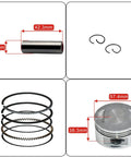 Components of Gy6150 57.4mm Cylinder Kit For 125cc 150cc Chinese Scooters And ATVs With GY6 4 Stroke 157QMJ 152QMI Engine
