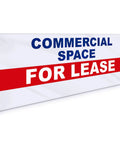 Prime Space For Lease Vinyl Banner Sign 18x48 Inch Heavy Duty Outdoor Advertising Weatherproof Sign With Metal Grommets For Shops Offices And Warehouses, angled view