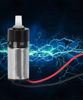 6mm micro planetary gear motor, DC 3V, red/black leads, silver metal housing, front shaft