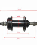 Beefed Up Rear Bike Hub Assembly 36 Hole Disc Brake Compatible 135mm Old 180mm Axle 36mm Hub Black with measurements