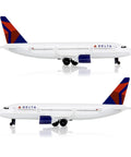 Delta 1/400 Scale Diecast Plastic Airplane Model For Collectors And Display, Highly Detailed Airport Replica side view