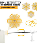 All In One Fishing Rod Repair Kit With Stepless, Speed Adjustable Wrapping Winder and spare rubber bands
