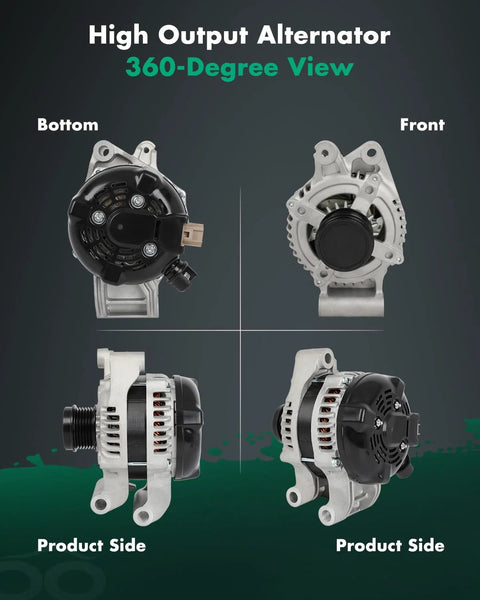 "Beefed Up 150 Amp Ford Fusion Alternator Replacement For 2013 To 2020 1.5L And 1.6L Engines With CW SD6 Groove Pulley"