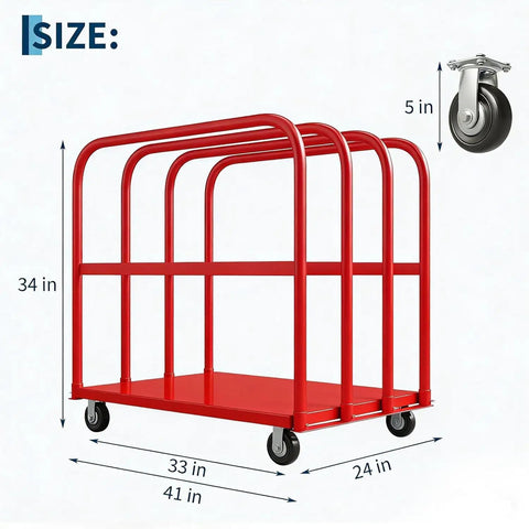 Heavy Duty Steel Panel Flatbed Cart With 2000 Lb Capacity Built To Haul Like A Boss Rugged Platform Truck For Warehouses And Job Sites Reinforced Steel Frame And Powder Coated Finish For Lasting Toughness. 34 in tall, 41 x 24 in