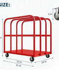 2 In 1 Heavy Duty 2000 Lb Panel Flatbed Cart 24 By 37 Platform Truck Red Built Tough With Easy Assembly Weatherproof Powder Coat And High Load Capacity For Moving Heavy Gear Indoors Or Outdoors, red 24x37 in cart with 5 in casters