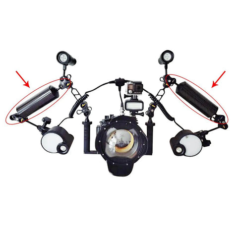 Carbon Fiber Underwater Float Arm With 1 Inch Dual Ball Buoyancy For Your Underwater Camera Tray Rig Video Light And Strobe Scuba Diving