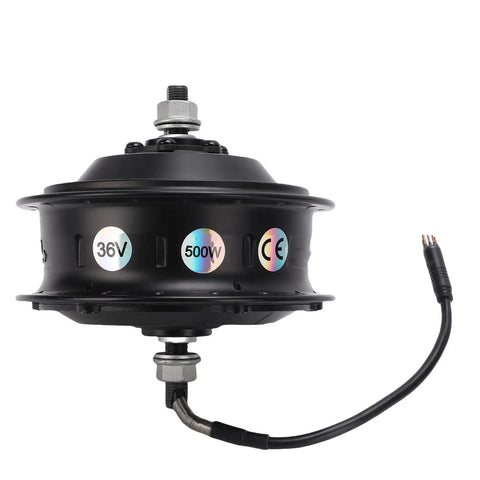 500W Front Drive Brushless Hub Motor For Electric Bikes 100mm Aluminum Alloy Hub Fits 16 To 28 Inch Wheels 700C Waterproof High Torque