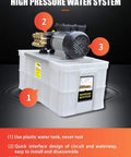 High Pressure Water System with durable plastic tank and efficient motor for continuous high-pressure water supply.