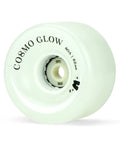 Single Cosmo Glow LED Outdoor Roller Skate Wheel 62mm By 32mm White Rain Glow With Bright Light Up Illumination For Outdoor Skating